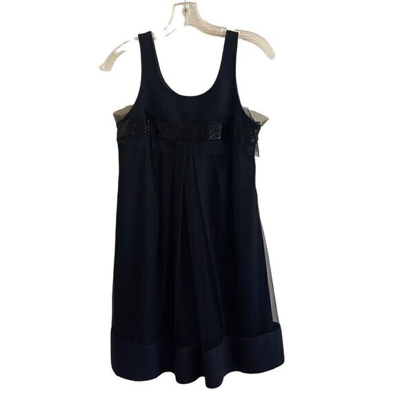 Vera Wang Black A-line Mini Dress Wool Silk Size 4 - Picture 1 of 6